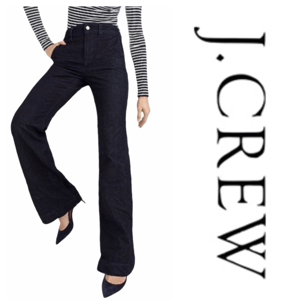 J.Crew Wide-Leg Trouser Jean Classic Rinse (26P)